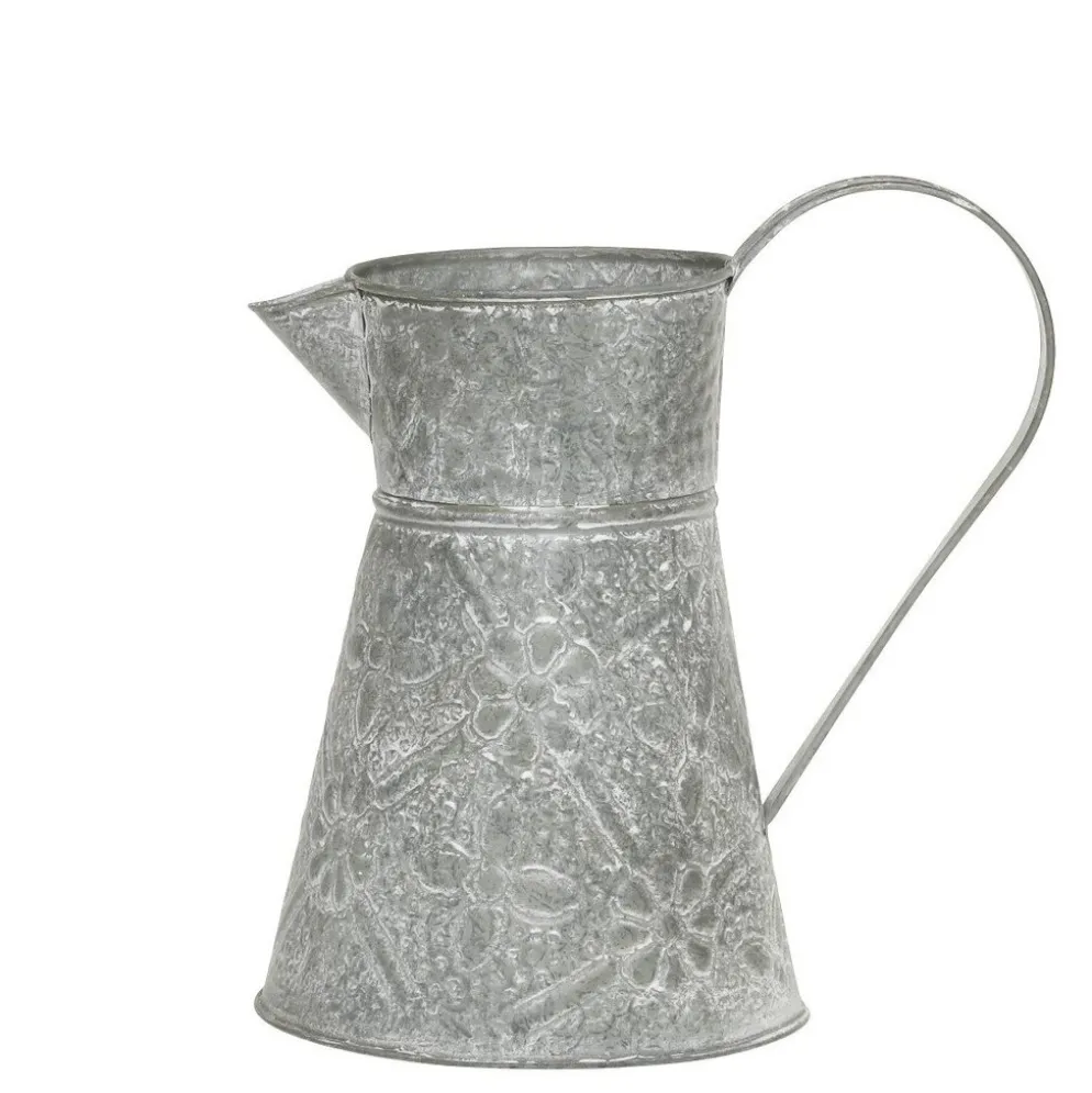 Chic Antique Eisenkanne mit floralem Muster