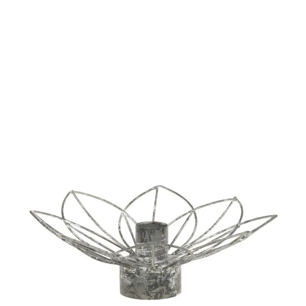 Chic Antique Eisen Kerzenständer in Blumenform