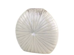 Chic Antique Flache Niort Vase mit Rillen