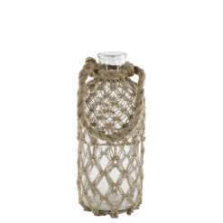 Chic Antique Flasche mit Geflecht und Henkel