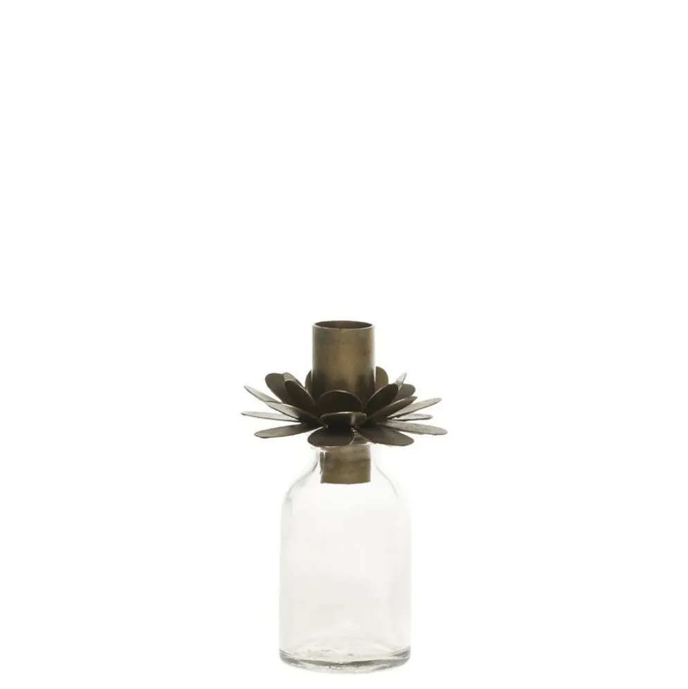 Chic Antique Flasche mit Kerzenhalter