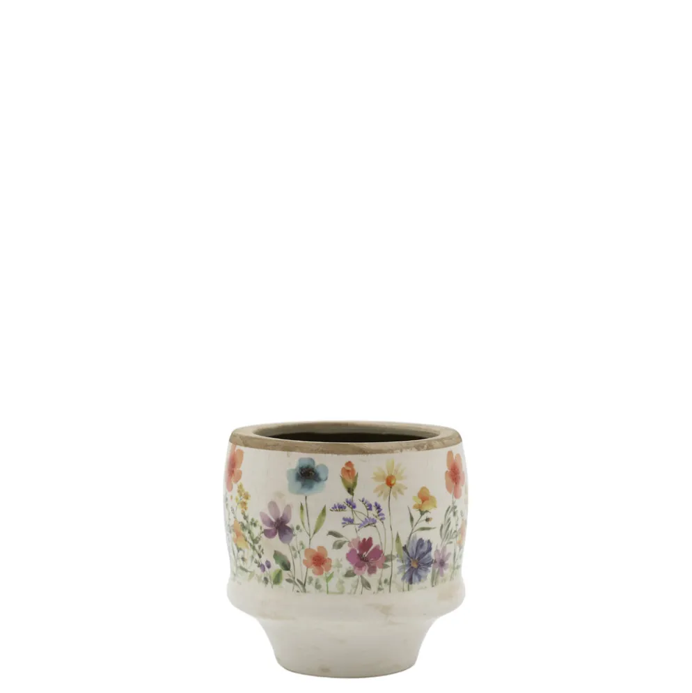 Chic Antique Fleurville Übertopf – Vintage Keramik Blumentopf