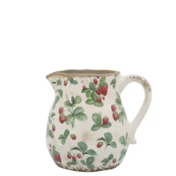 Chic Antique Fraises KeramikKanne mit Erdbeer-Motiv