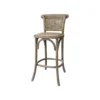 Chic Antique Französischer Barhocker mit Sitz und Rückenlehne