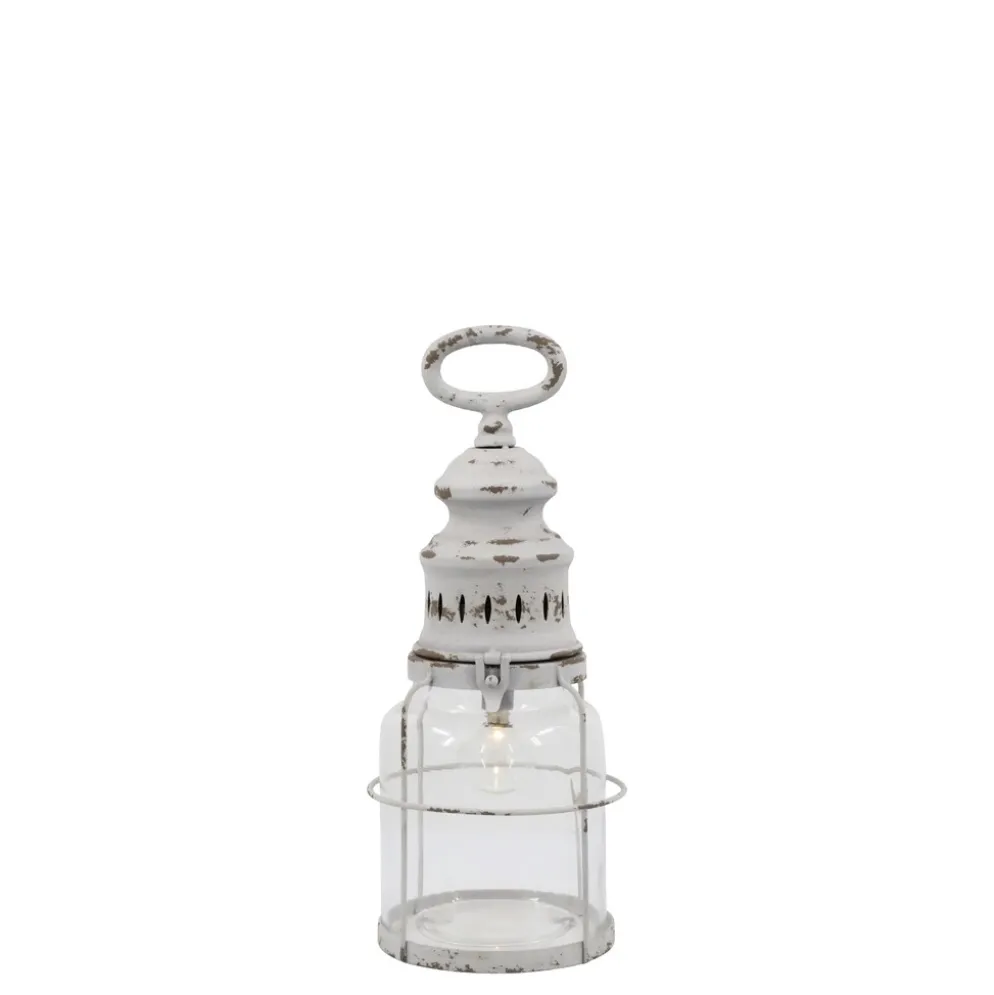 Chic Antique Französische Stalllaterne inkl. Birne & Timer