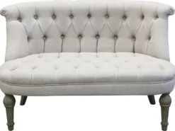 Chic Antique Franz. Sofa in Leinenstoff