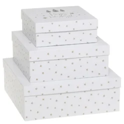 Chic Antique Geschenkbox 3er-Set mit Sternen