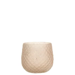 Chic Antique Glas Teelichthalter mit Muster