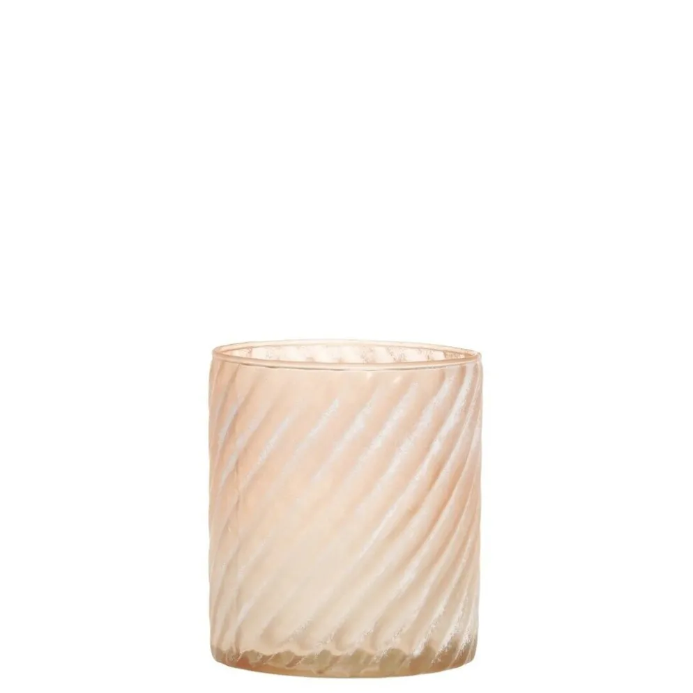 Chic Antique Glas Teelichthalter mit Muster