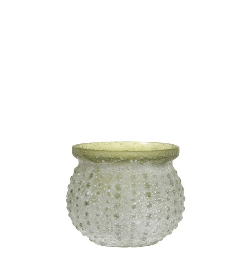 Chic Antique Glas Teelichthalter mit Muster