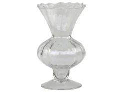 Chic Antique Glasvase auf Fuß
