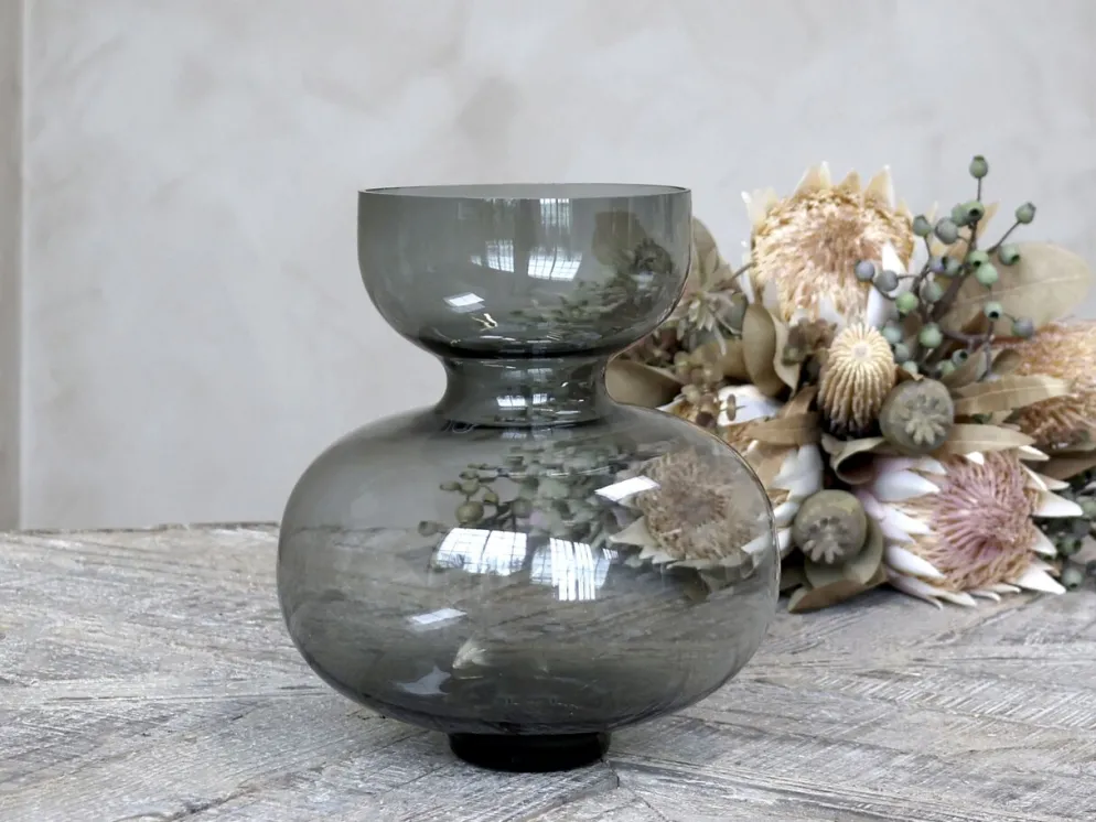 Chic Antique Glasvase gewölbt