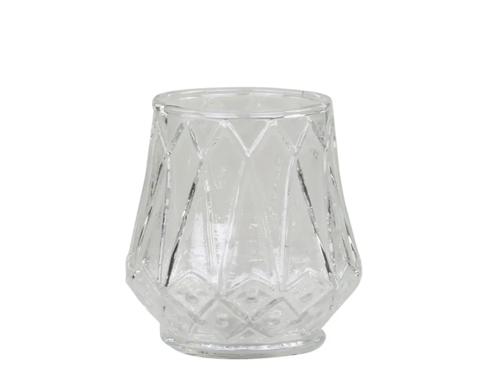 Chic Antique Glasvase mit Diamantmuster
