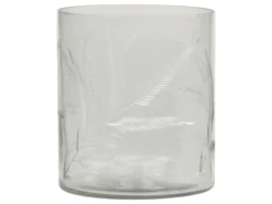 Chic Antique Gläsernes Hurricane mit Schliff