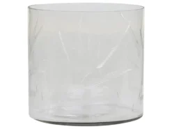 Chic Antique Gläsernes Hurricane mit Schliff