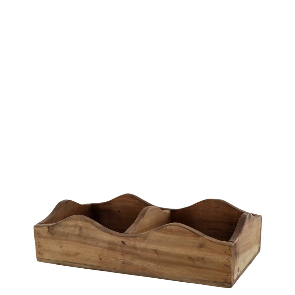 Chic Antique Grimaud Holzkasten mit 2 Fächern aus Recyclingholz