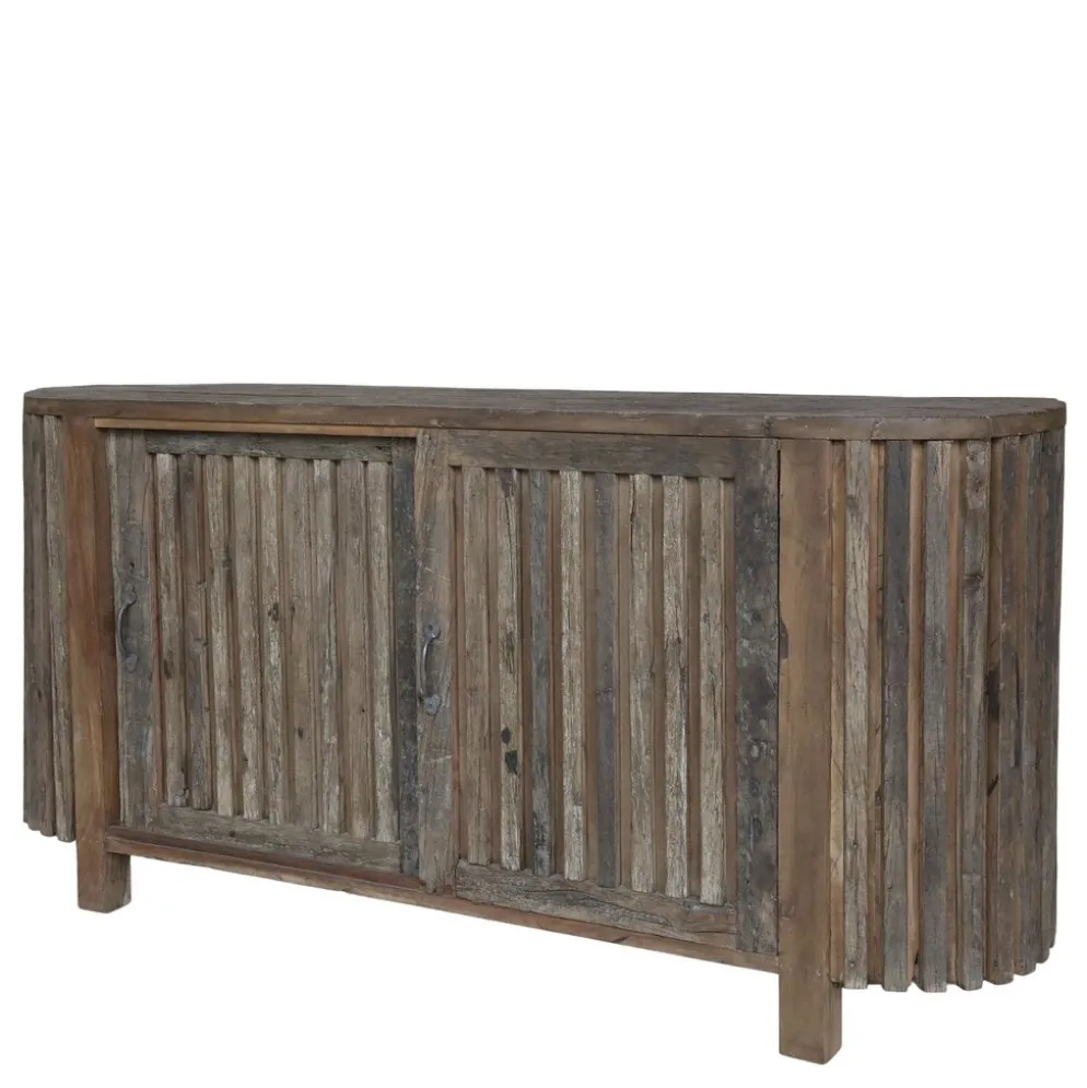 Chic Antique Grimaud Kommode mit Rillen und Schiebetüren