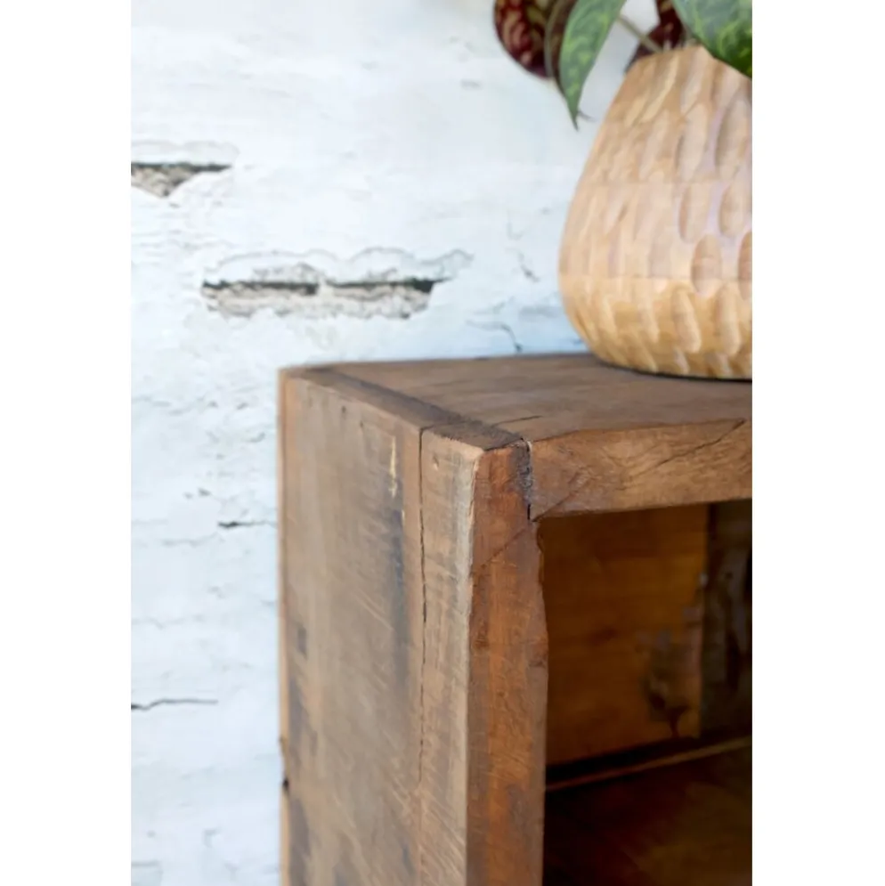 Chic Antique Grimaud Wandregal aus Recyclingholz mit Schublade