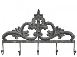 Chic Antique Hakenleiste mit Dekor und 5 Haken