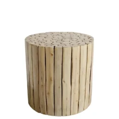 Chic Antique Hocker aus Eukalyptusholz