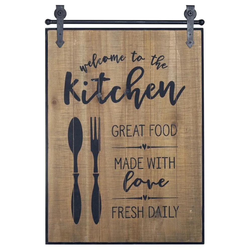 Chic Antique Holzschild Kitchen
