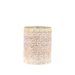 Chic Antique Hurricane Windlicht Gold mit Muster