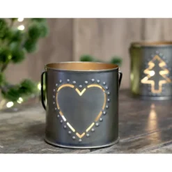 Chic Antique Hurricane Windlicht mit Dekor