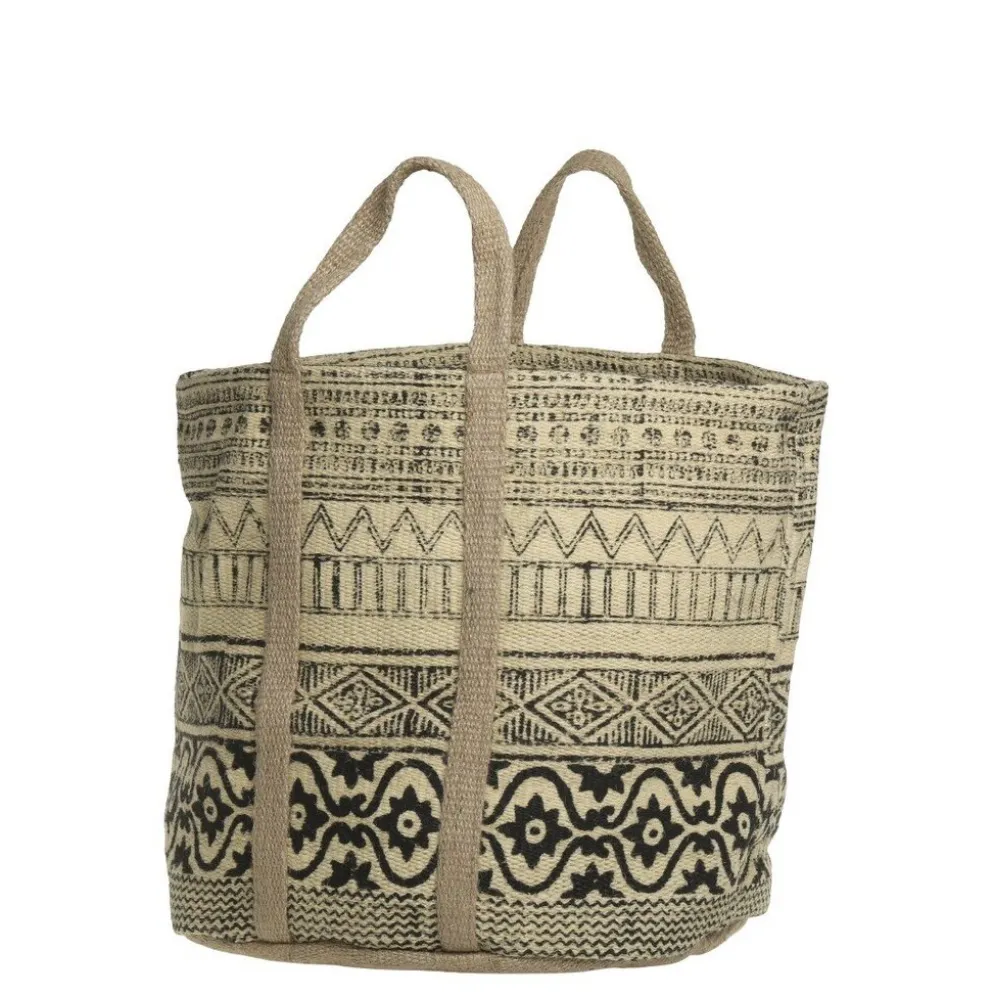 Chic Antique Jute Korbtasche mit Henkel