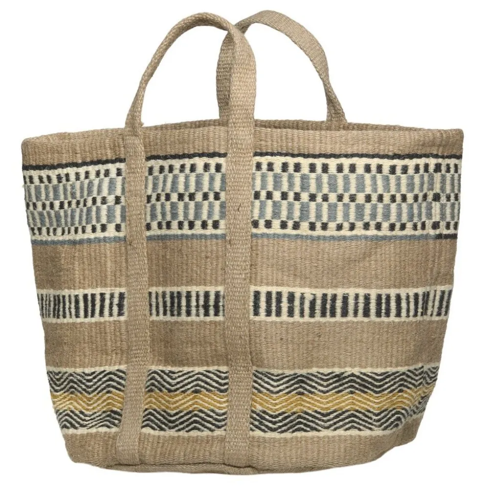 Chic Antique Jute Korbtasche mit Henkel