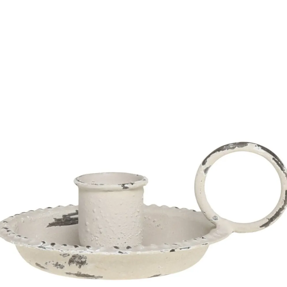 Chic Antique Kammerleuchter mit Perlkante