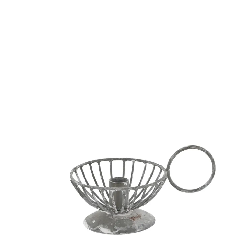 Chic Antique Kammerleuchter für Spitzkerzen - Zink