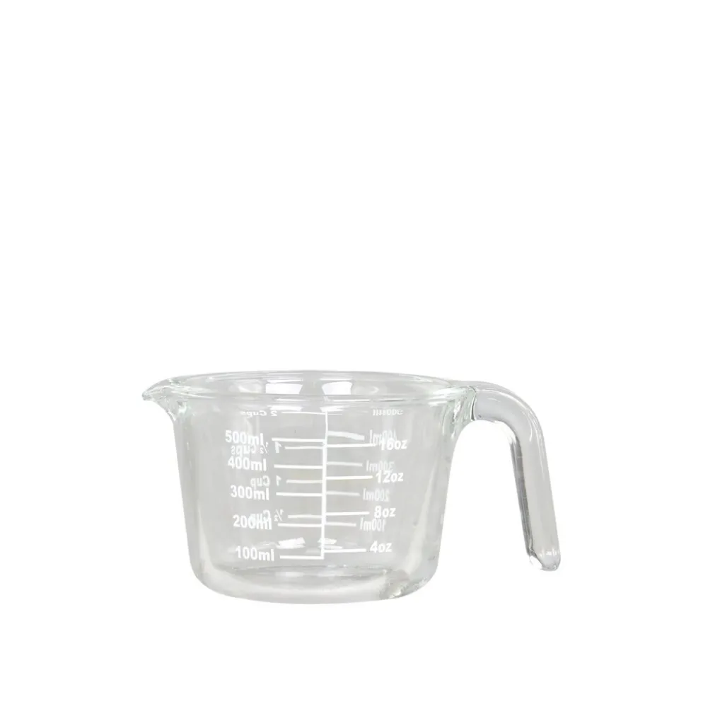 Chic Antique Kanne aus Glas mit Messeinheiten