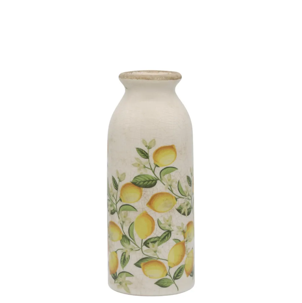 Chic Antique Keramikflasche Limone Blossom