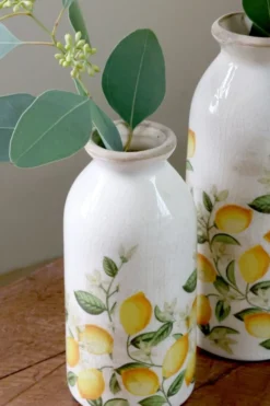 Chic Antique Keramikflasche Limone Blossom