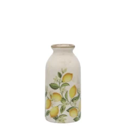 Chic Antique Keramikflasche Limone Blossom