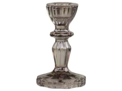 Chic Antique Kerzenständer aus Glas mit Spitzenkante