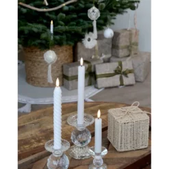 Chic Antique Kerzenständer aus Glas