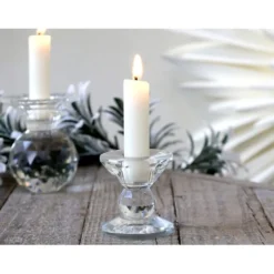 Chic Antique Kerzenständer aus Glas