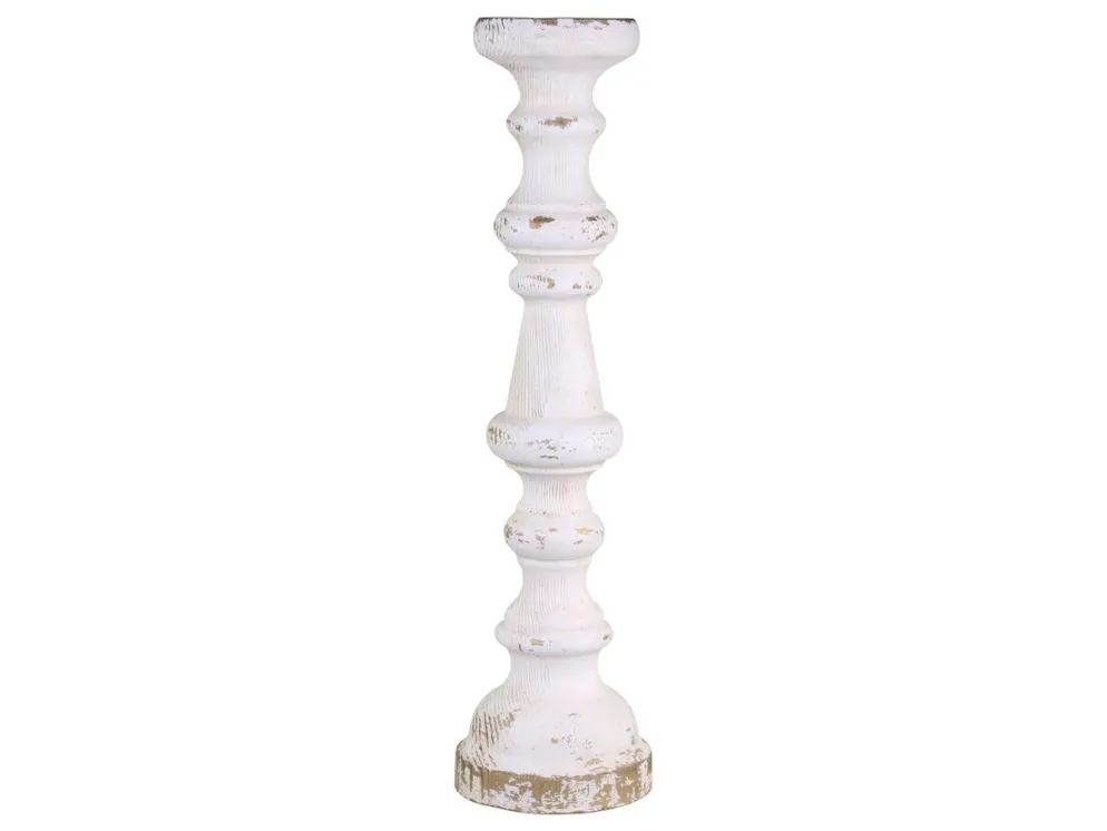 Chic Antique Kerzenständer für Stumpenkerzen aus Holz