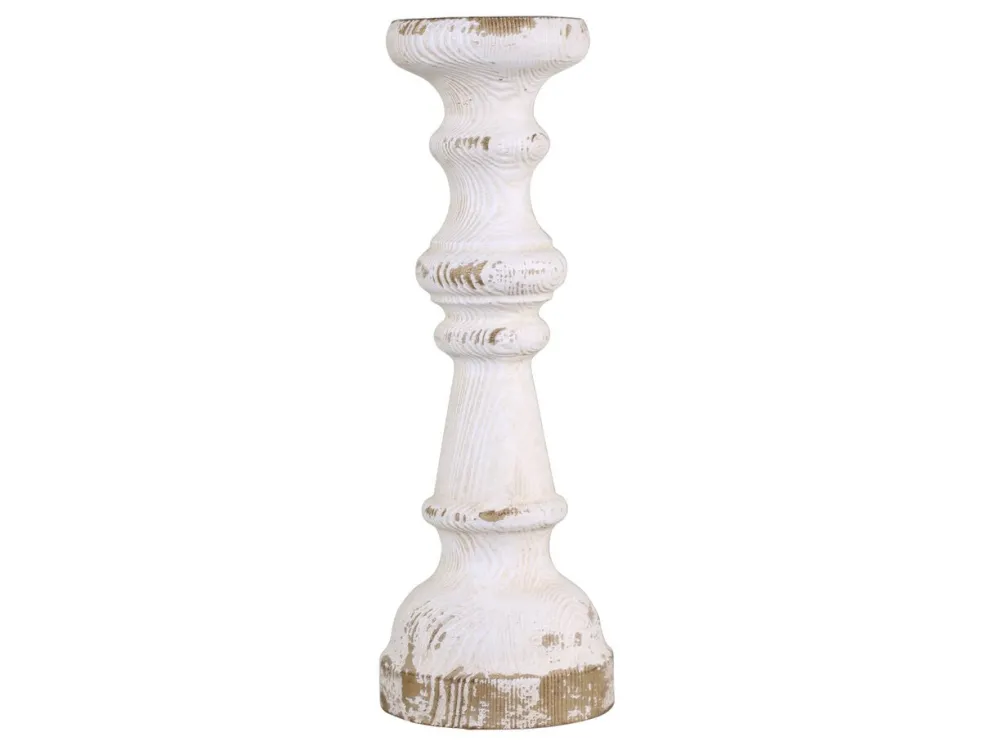 Chic Antique Kerzenständer für Stumpenkerzen aus Holz