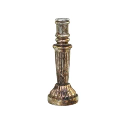Chic Antique Kerzenständer Glas antique Kupfer