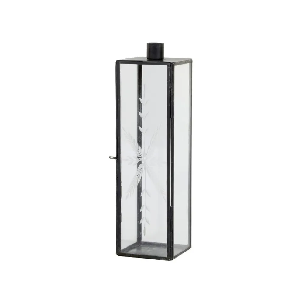 Chic Antique Kerzenständer Glas und Metall mit Schliff