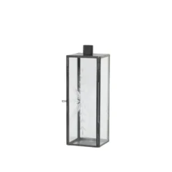 Chic Antique Kerzenständer Glas und Metall mit Schliff