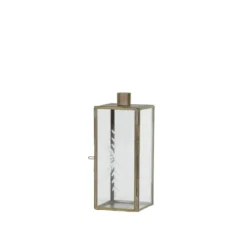 Chic Antique Kerzenständer Glas und Metall mit Schliff