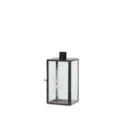 Chic Antique Kerzenständer Glas und Metall mit Schliff