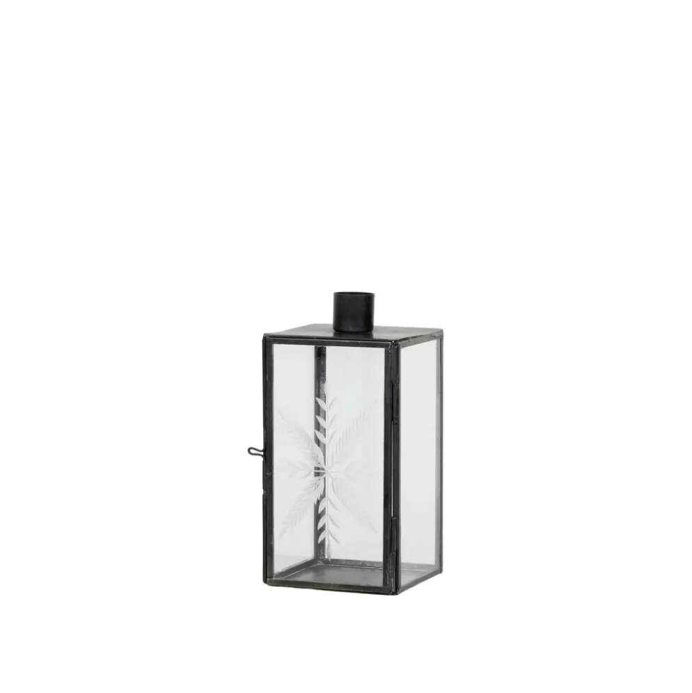 Chic Antique Kerzenständer Glas und Metall mit Schliff