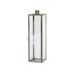 Chic Antique Kerzenständer Glas und Metall mit Schliff