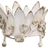 Chic Antique Kerzenständer Krone mit Blumen