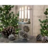 Chic Antique Kerzenständer mit Glas mit 4 Haltern, Messinglook