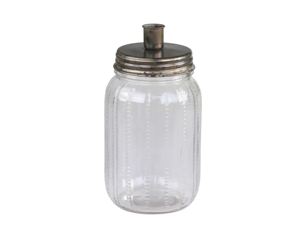 Chic Antique Kerzenständer mit Glasbehälter